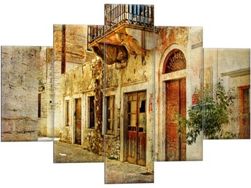 Image triptych greece 150x105 greek street city, фото