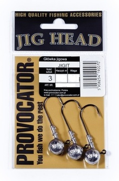 Джиговая головка provocator jigit 3g 7/ 0 op. 3шт., фото