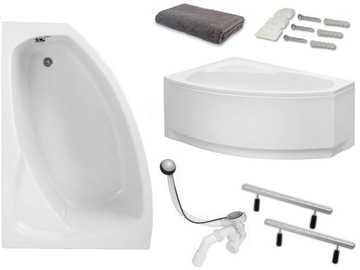Trough angular frida 140x90 siphon hull guarantee 15 years, фото