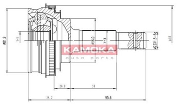 Kamoka - pivot external. toyota carina 2 97 - 92, фото