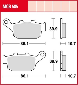 Pads brake ass honda xl600 transalp nt650, фото