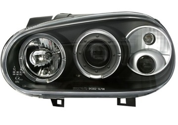 Headlights angel eyes vw golf 4 98-04 black, фото