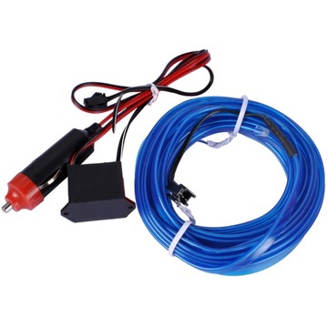 Electrical wire light guide blue surrounding led strip 5m, фото