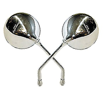 Mirrors chrome oval long honda cb suzuki gsx 750, фото