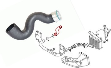 Tube intercooler turbo audi a4 a6 1.9 tdi, фото