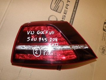 Vw golf vii 7 gti r line 5g0 фонарь задний led подсветка темная, фото