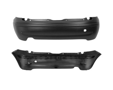 Bumper back fiat panda 2003-2012 black, фото