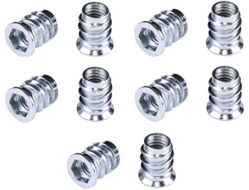 100x cap coupling m8 screw dwugwintowy for furniture trees slabs, фото