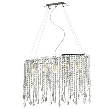 Modern chandelier crystalline salon chrome 5xe14, фото
