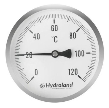 Thermometer aksjalny to c. o. bimetallic 120c 100mm, фото