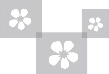 Template painting reusable 3 pcs flowers 2, фото