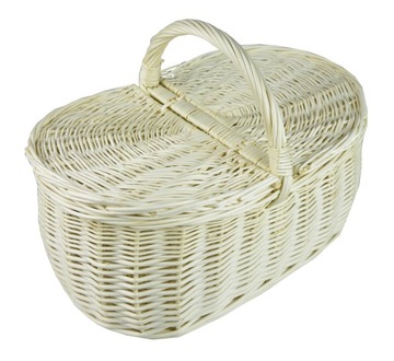 Picnic basket wickerworks small bagazowka wybielana wicker, фото