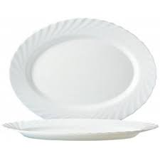 Plate oval luminarc trianon white 35x26 centimeters, фото