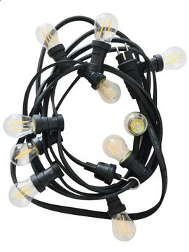 Professional garland garden з light bulbs light bulbs on terraces 15m 2w reinforced, фото