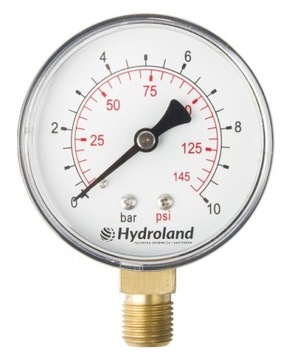 Pressure gauge radialny lateral 0-1, 6 bar 63mm spring, фото