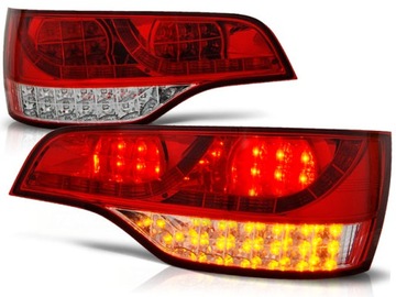 Rear lights audi q7 06 - 09 led backlight red white led backlight, фото