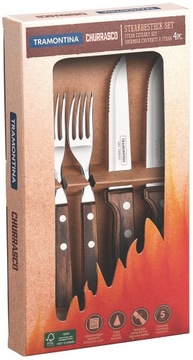 Tramontina cutlery for steaks 4 electrical. gaucho polywood, фото