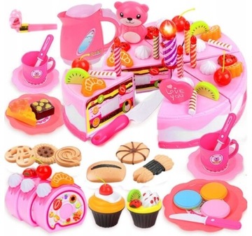 Lt48 cake birthday velcro set to cutting muffins, фото