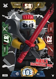 Map number 244 nails zlowroga power lego ninjago 3, фото