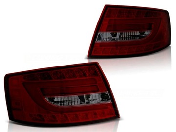 Фонаря audi a6 c6 4f седан 04-2008 год led подсветка бар 7 контактов r-b super эффект!!, фото