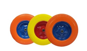 Wheel to wheelbarrows 4. 00-8 tubeless complete polyurethane, фото
