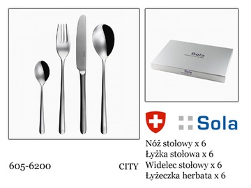 Set. cutlery 24 electrical. city sola switzerland cutlery, фото