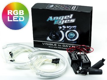 Кольца led подсветка rgb bmw e46 compact e60 e61 e90 дневное, фото