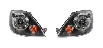 Headlight ford fiesta mk5 05 - 08 black set, фото