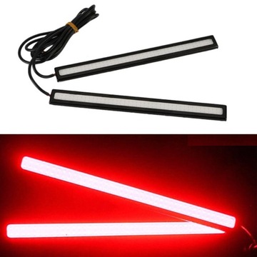 Дневная накладка led подсветка cob красная 12v плоский новый, фото