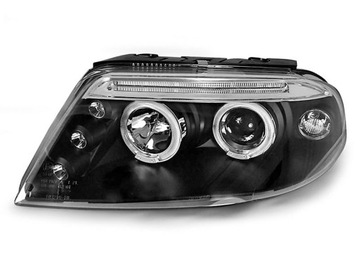 Фонаря перед vw passat b5 fl 3bg black черный angel кольца, фото
