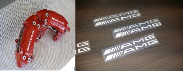 Mercedes amg наклейка на суппорт отражатель передний, фото