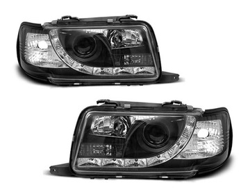Фонаря перед audi 80 b4 91-96 black черный led подсветка светодиодные, фото