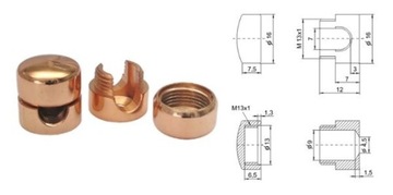 Fasteners to kabla wires в braided brass copper, фото
