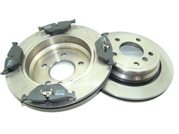 Тормозные диски x2+ колодки зад bmw 5 e39 298x20mm вентилируемое, фото