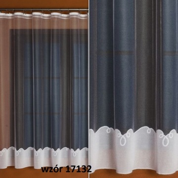 Curtains firana jacquard white 180cm for the room, фото
