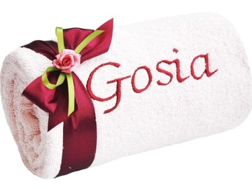 Rough towel з your embroidery for a gift st. valentine's day, фото