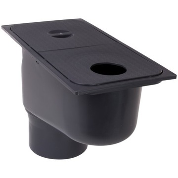 Люк жолоба чорний 30 x 16 x 21 o75, 90, 100, 110 сантиметри maxpol, фото
