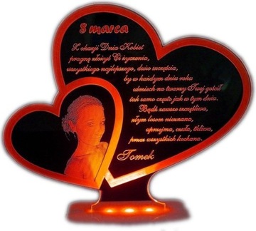 Women's day 8 march backlit figurines photo, фото