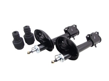 Shock absorbers x2 front+bumpers+protection outlander new quality, фото