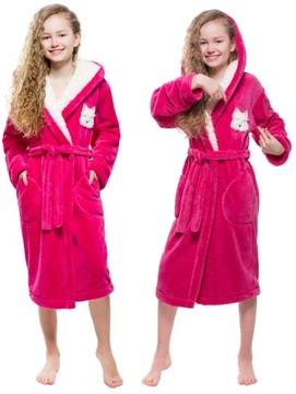 Downy warm lovely robe girlish hood 122, фото