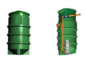 Pumping station szakk p1100w 451l front right 700-1280 з pump, фото
