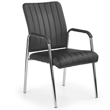 Chair office з armrests vigor black eco-leather flushable halmar, фото