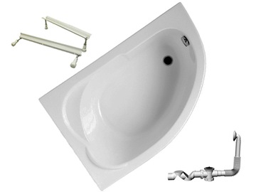 Poland trough polymath angular 130x85 centimeters + siphon, фото