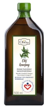 Конопляное масло холодного отжима неочищенное OlVita