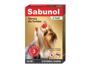 SABUNOL декоративный ошейник блохи клещи Йорк 35 см cz
