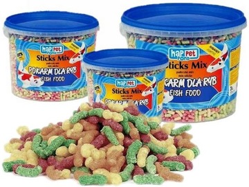 Плаваючі рибні палички для їжі mix color KOI Original 10L