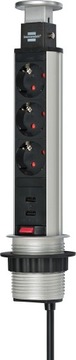 Плата живлення Brennenstuhl H05VV-F 3 розетки 2 x USB 2 м