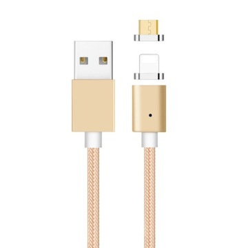 Магнитный кабель 2в1 MicroUSB / Lightning