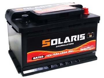 Аккумулятор SOLARIS 75AH 680A SA 72 750