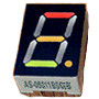 ART Nowe LED 1 CYFRA 0,56=14mm RED/GREEN W.A